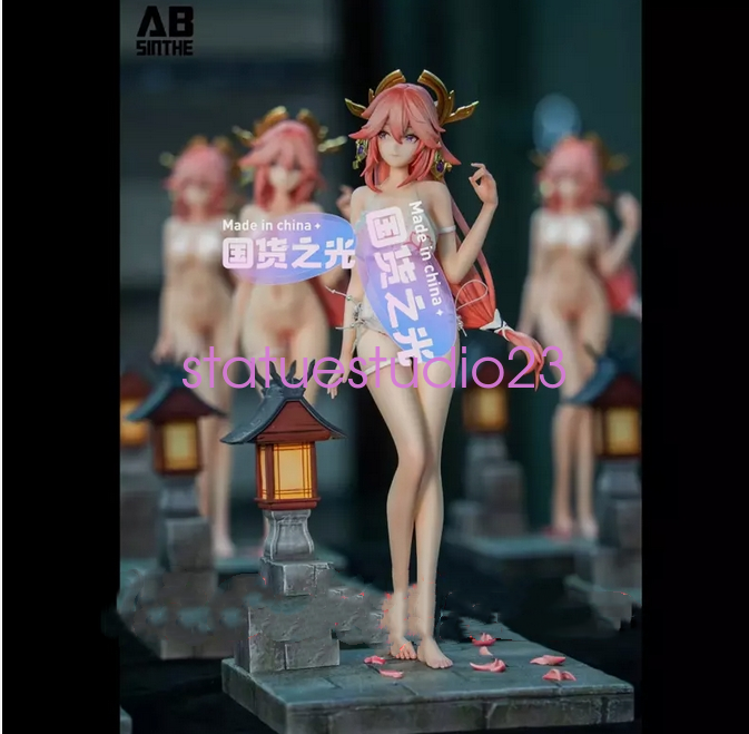ABsinthe Studio Genshin Impact Yae Miko 1/6 Resin Statue In Stock H33cm FITTING-image