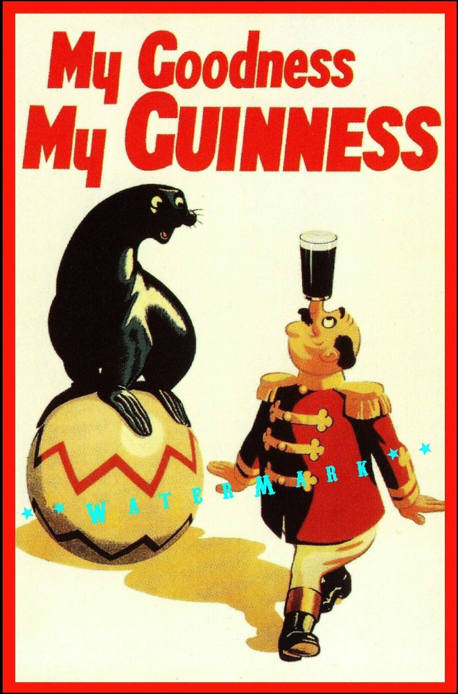 Ringmaster My Goodness My Guinness Vintage Poster Print Art Beer Advertising