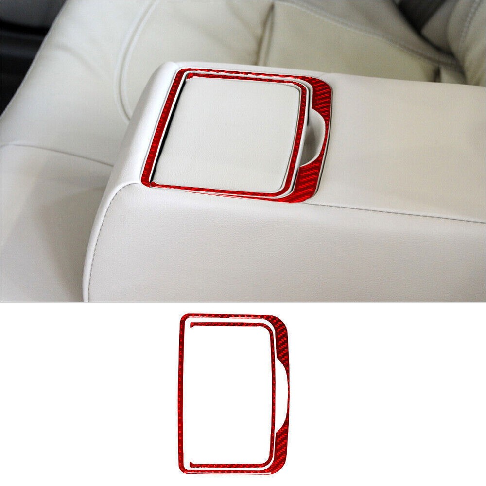 Hyundai Azera Red Carbon Fiber Rear Cup Holder Cover Trim