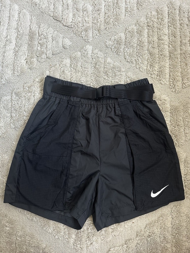 Nike Women's Athletic Belted Black Polyester Shorts
