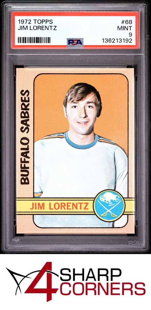1972 Topps #68 Jim Lorentz Sabres Psa 94SC offers the industry’s lowest rates. Consign today!