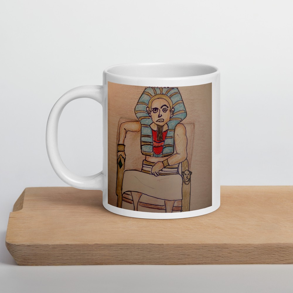 White glossy mug