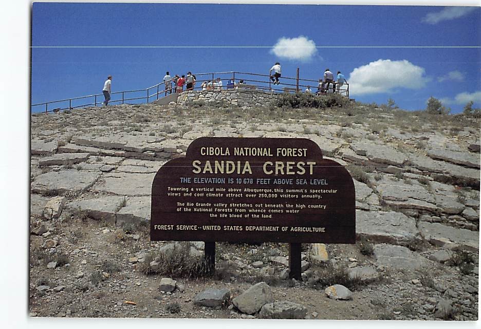 Postcard Sandia Crest Albuquerque New Mexico USA