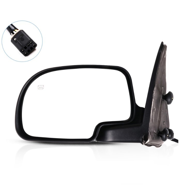 For 1999-2002 Chevy Silverado 1500 Chrome Heated Power Side View Mirror Driver
