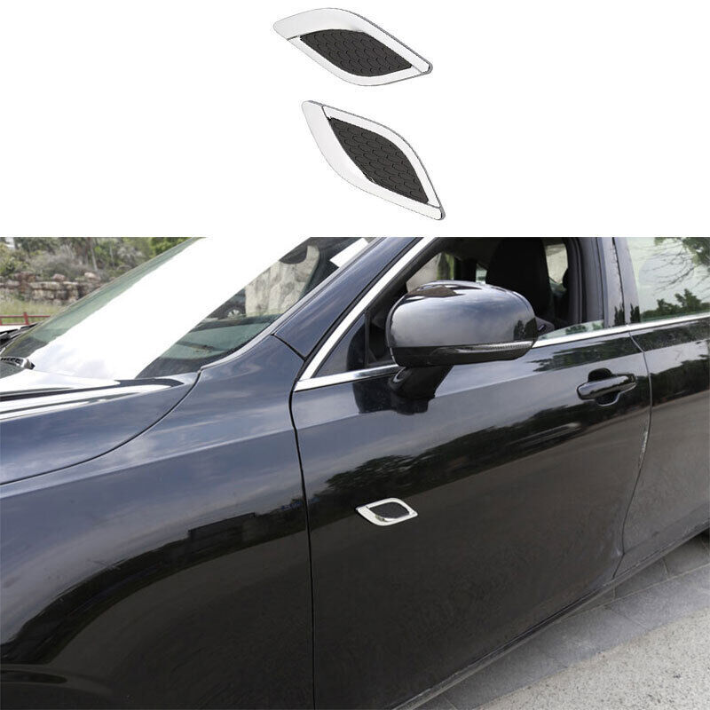 ABS Chrome Air Flow Vent Side Fender Decor Sticker Trim For Volvo XC60 2018-2022