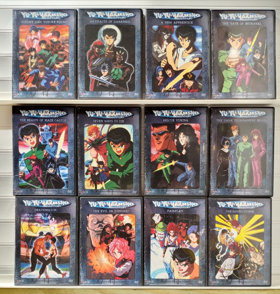 Yu Yu Hakusho Ghost Files Anime DVD Series LOT Vol 1-12, used