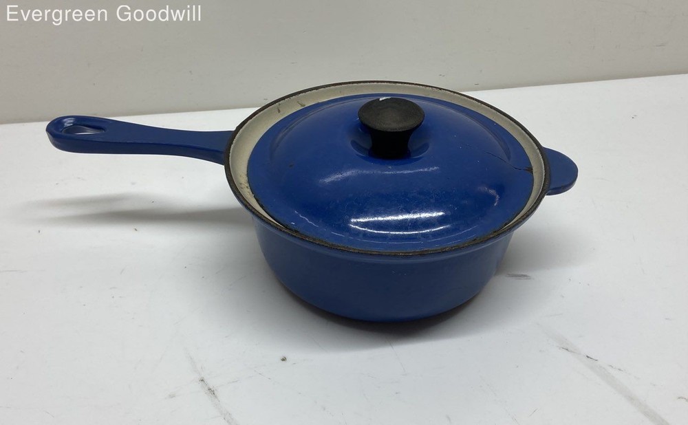 Vintage Le Creuset Blue 7 Inch Sauce Pan