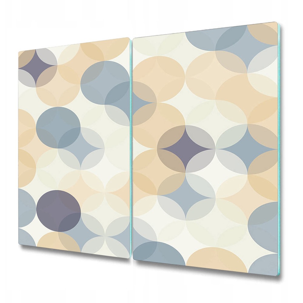 Glass Surface Protector Worktop Saver Retro circles muted Colours dots 2x30x52