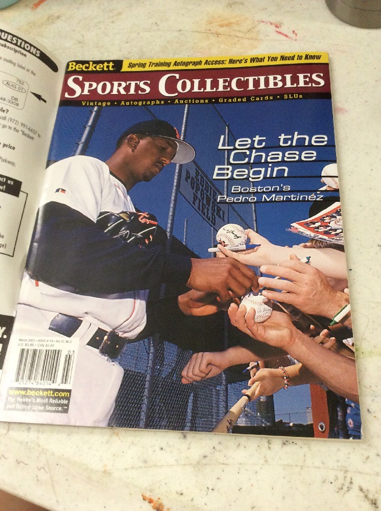 BECKETT SPORTS COLLECTIBLES MAGAZINE Pedro Martinez March 2001