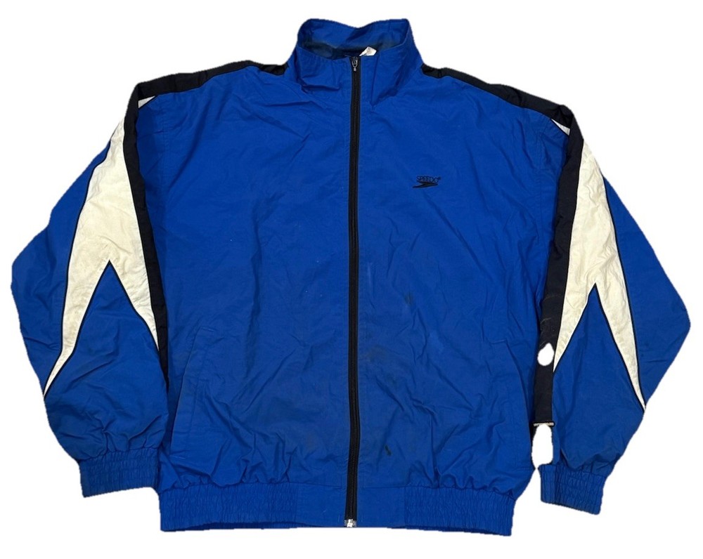 Vintage 90s Speedo Sport Systems Colorblock Windbreaker Jacket Men's Medium