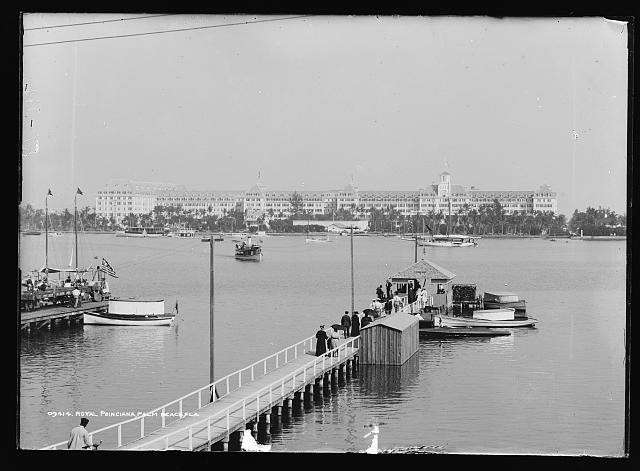 Photo:Palm Beach Fla Royal Poinciana Hotel 1900s Bay Boats Dock