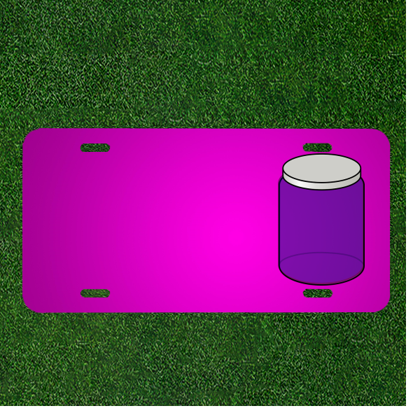 Create Your Unique Custom Car License Plate with Personalized Names and a Blue Glass Jar for Storage