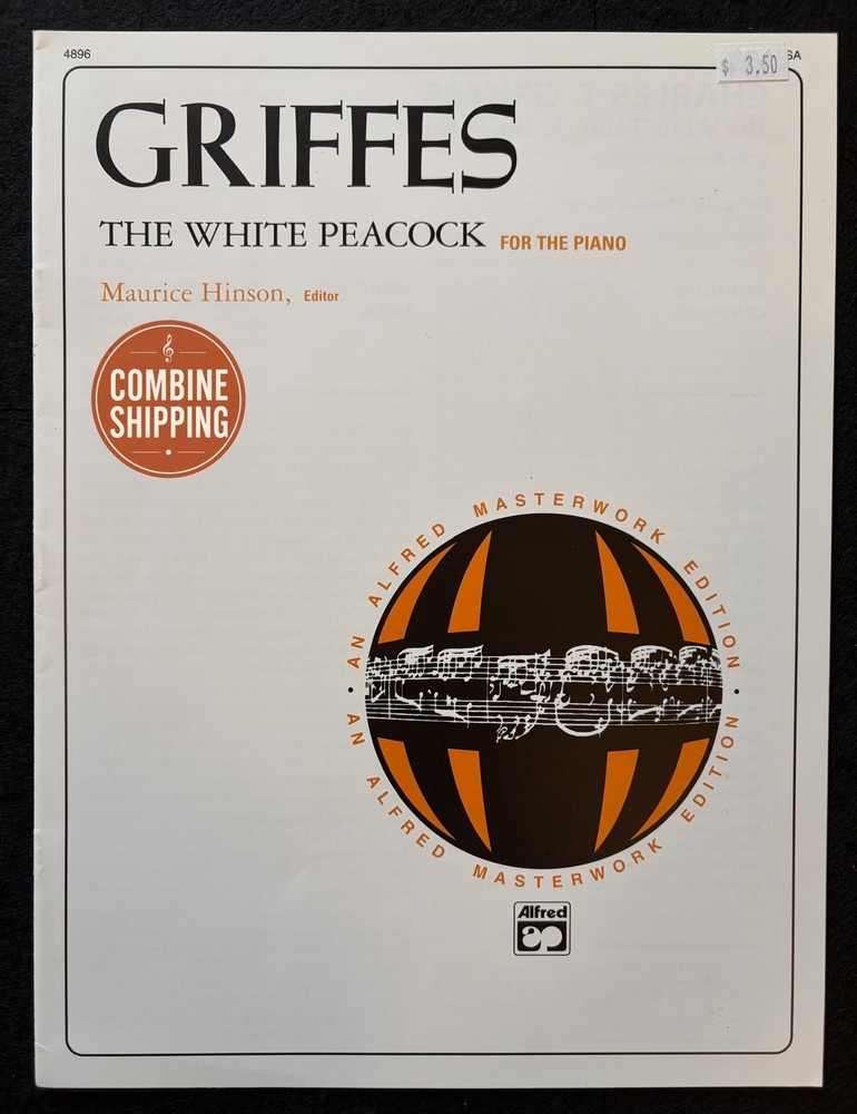 Griffes The White Peacock Op. 7 No. 1 Piano Sheet Music Alfred Masterwork
