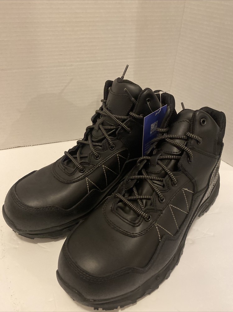 ACE Piston Mid Aluminum Toe Black Work Boots for Men Size 11.5 Safety Shoes-image