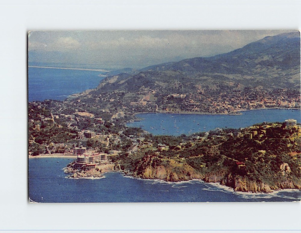 Postcard Aerial View Acapulco Mexico