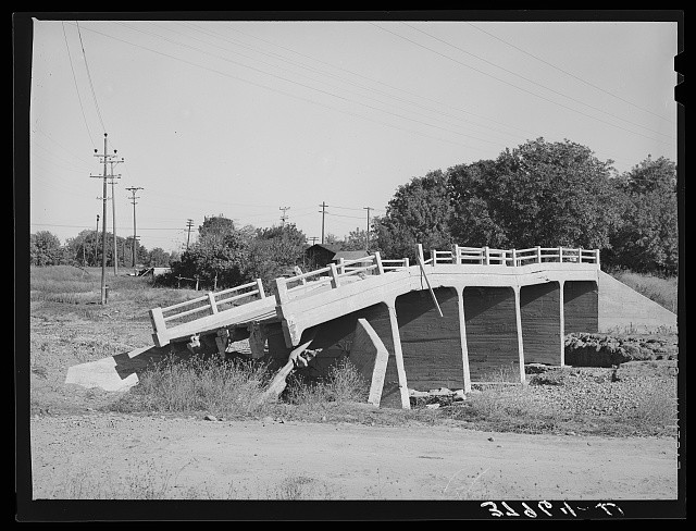 Tehama County California 1940 Flood Damaged Bridge Sacramento River Shasta Dam