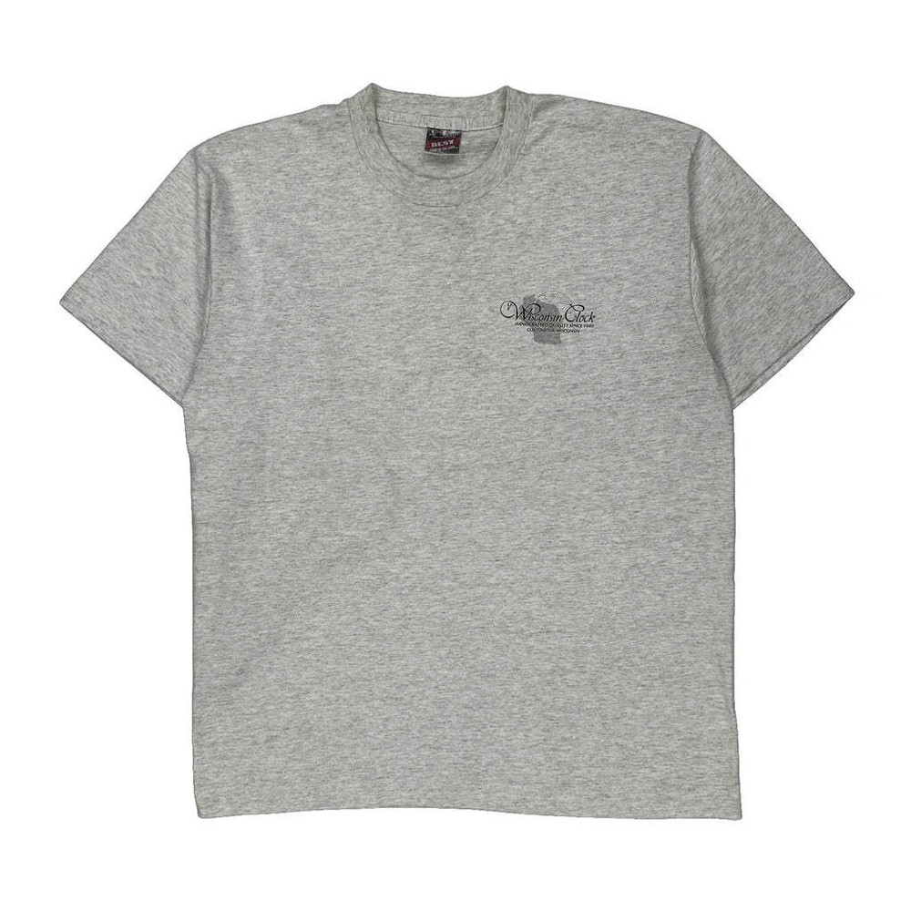 Fruit Of The Loom Single Stitch T-Shirt - Large Gray Cotton Blend