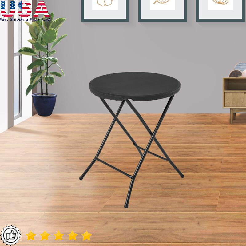 Compact Round Folding Bistro Table for Indoor Outdoor Use Easy Clean Portable Design