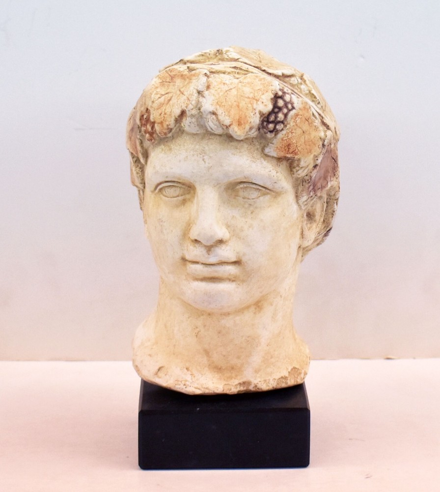 Dionysus Bust sculpture - Dionysos - God of Wine Ritual Madness and ecstasy