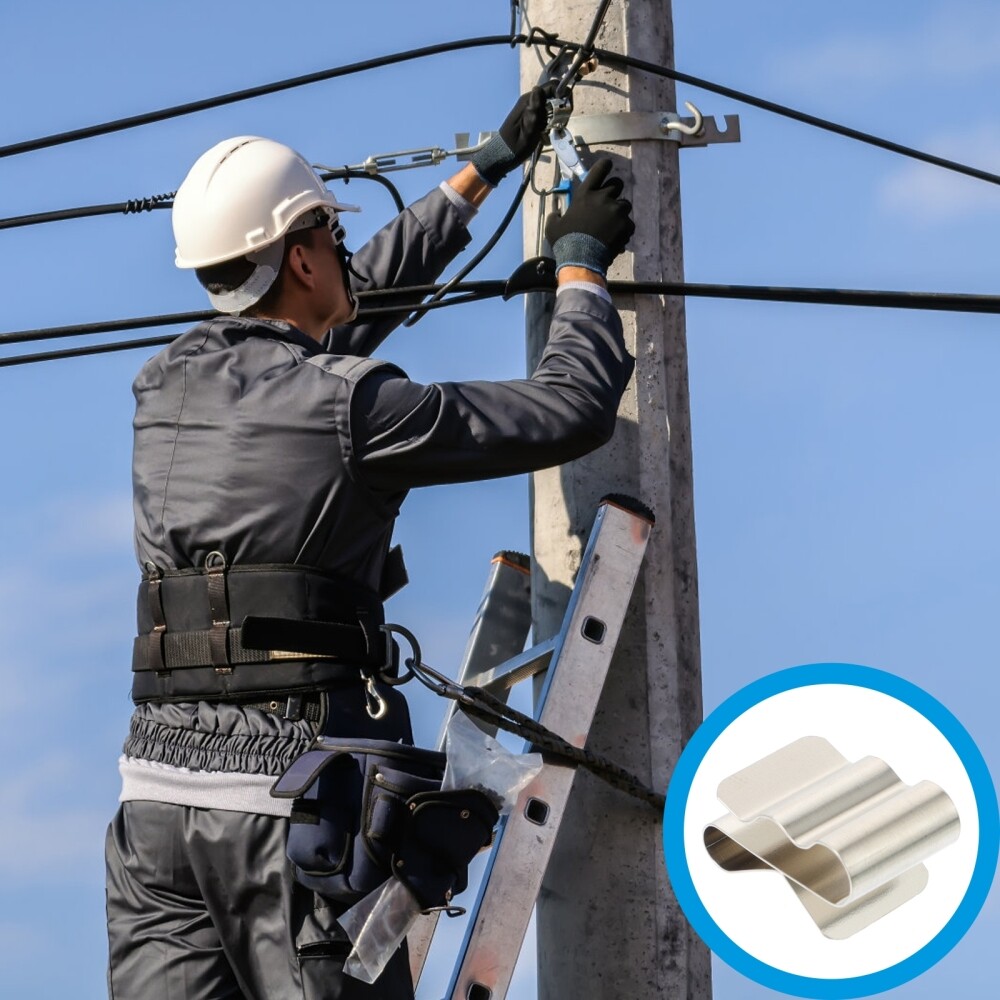 50 Pcs Stainless Steel Pv Clips Frame Photovoltaic Cable Clamp