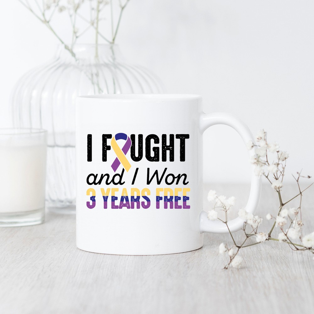 3-Year Bladder Cancer Survivor Free Celebration Mug  