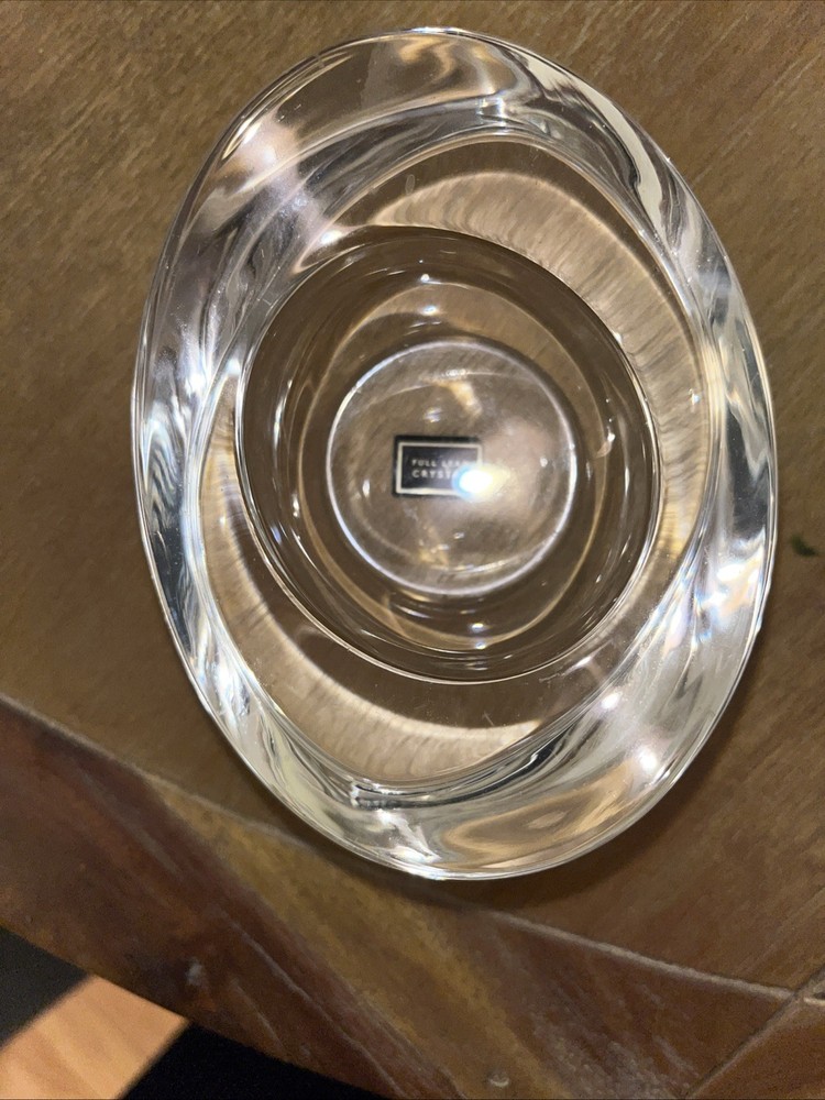 Vintage Nambe Germany Clear Crystal Votive Tealight Candle Holder 4.25