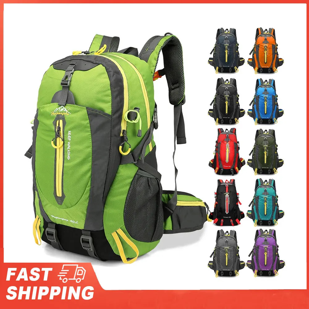 Camp Hike Daypack Trekking Climb Back Bags 40L Water Resistant Travel Backpack