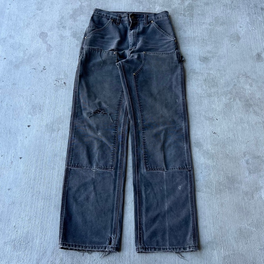 Vintage Carhartt black double knee work wear carpenter pants