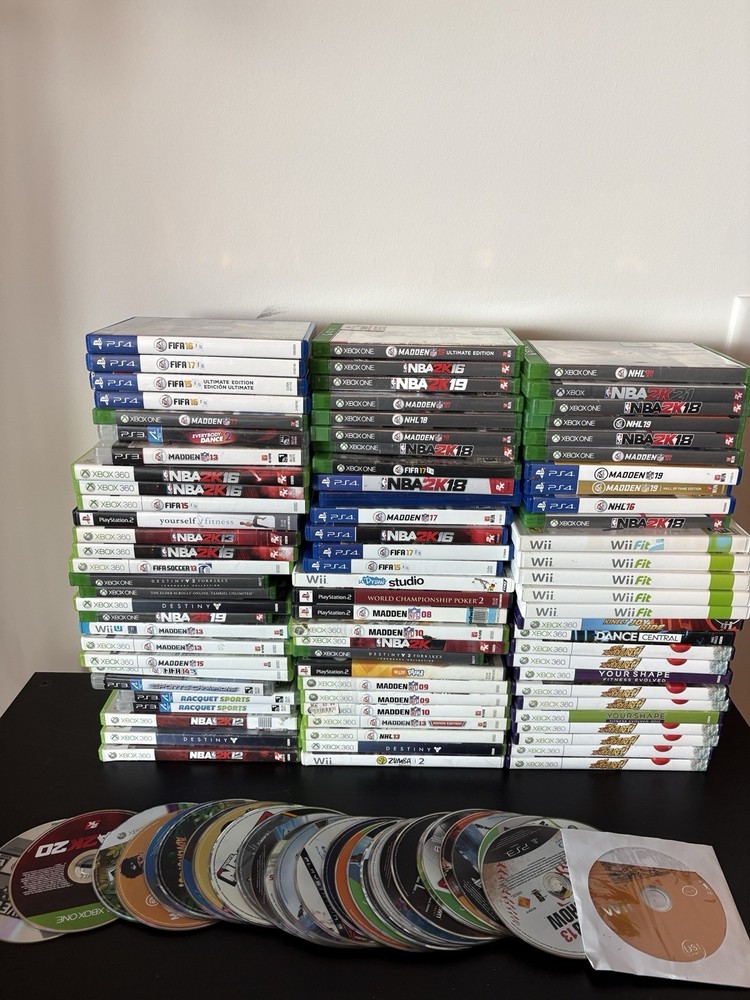 Lot Of 100+ Sports Video Games  - All Systems-  Madden, NBA, Baseball, Soccer
