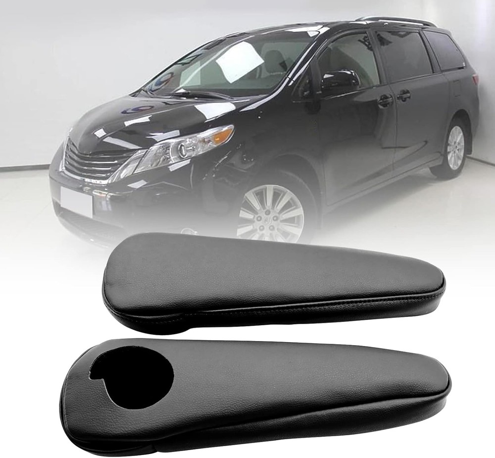 Left and Right Leather Seat Armrest Cover Compatible with Sienna 2011 2012 2013