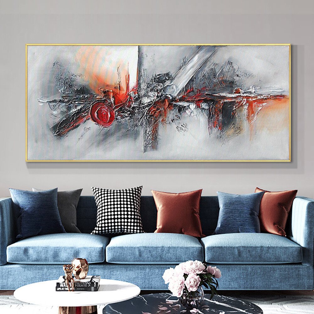 Abstract 3D Art Thick Knife Oil Painting Handpainted Canvas Wall Art Modern