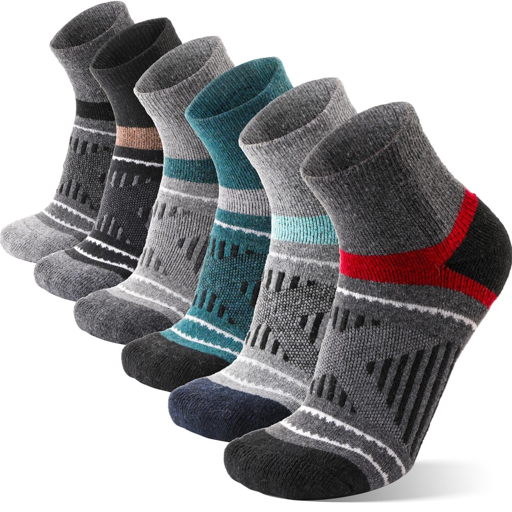Merino Wool Ankle Hiking Socks Compression Warm Winter Thermal Thick Cushion ...