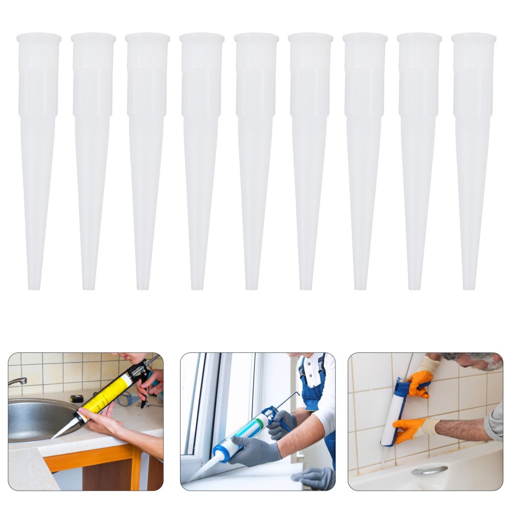 40-piece silicone sealant cone tips for precise caulking and sealing