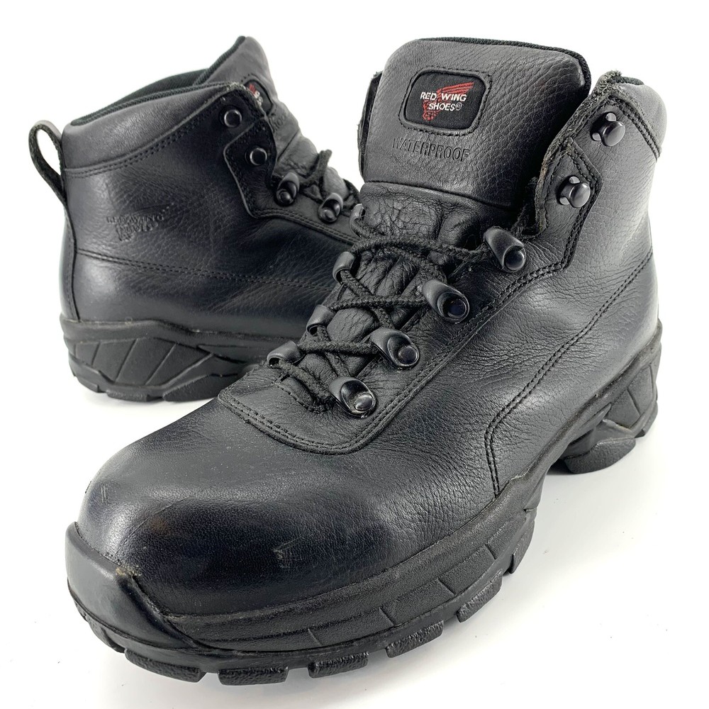 Red Wing 6680 Steel Toe Slip Resistant Mens 8D Black Work Boots