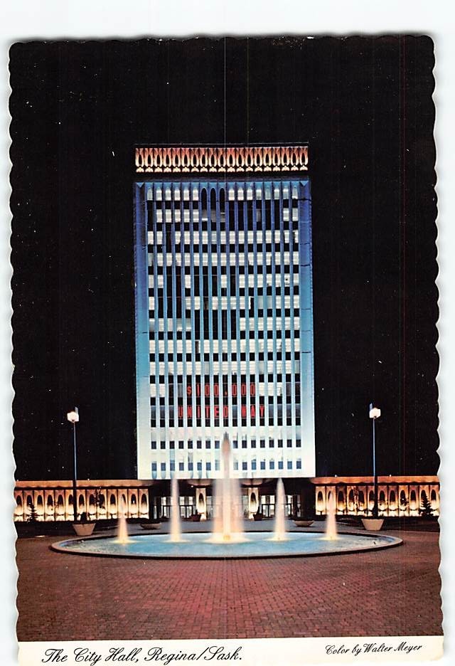 Postcard City Hall Regina Saskatchewan Canada