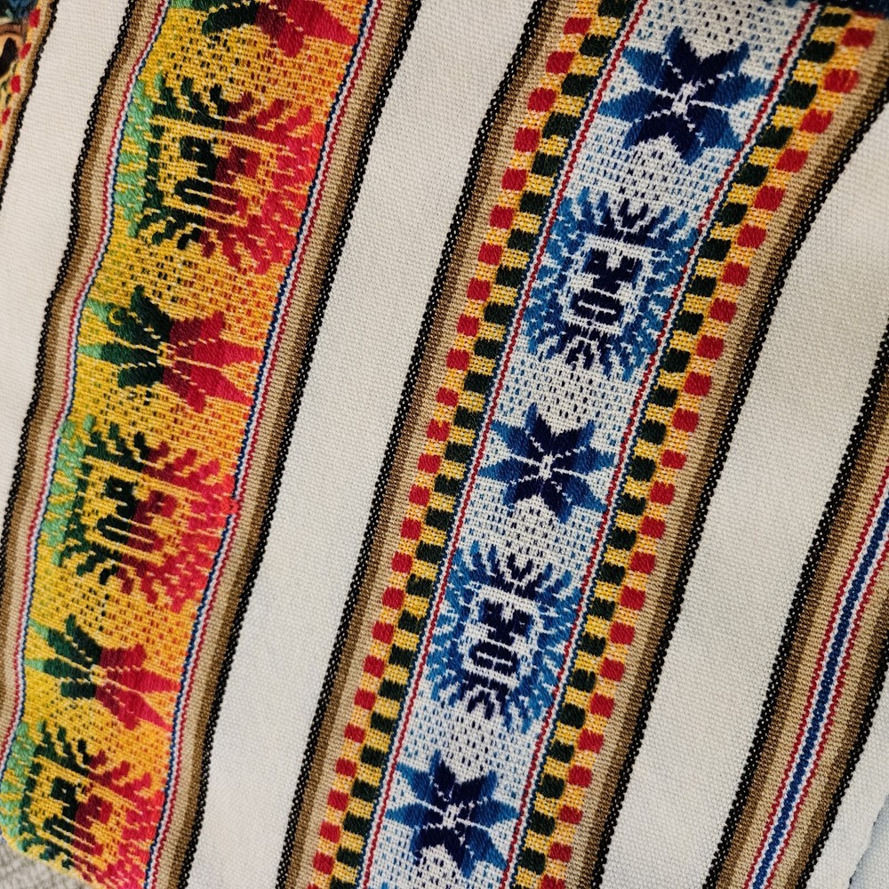 Sewing Fabric Bright Colorful South African Finished Edges 2.4 Yards