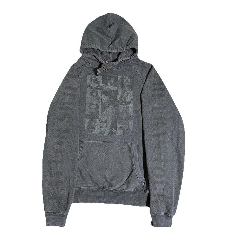 Taylor Swift Hoodie Medium Gray Eras Tour Official Concert Pullover Sweatshirt M