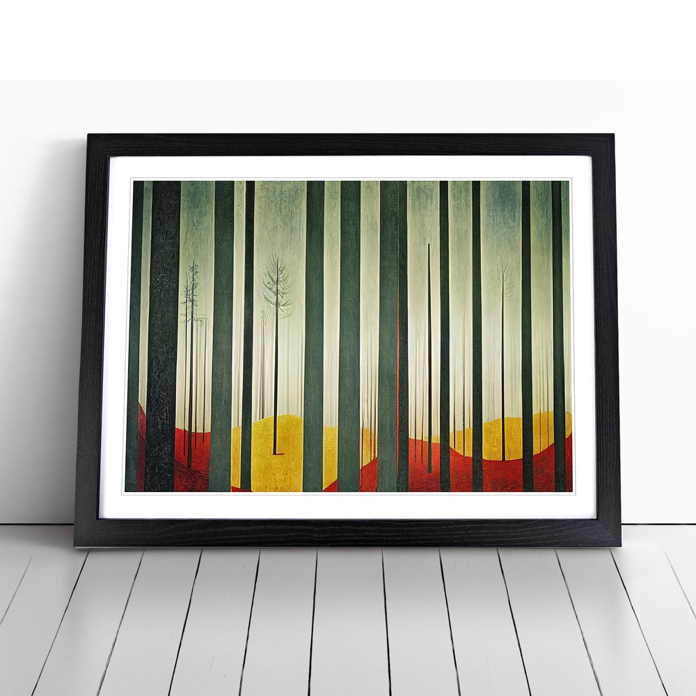 Enigmatic Abstract Forest Wall Art Print Framed Canvas Picture Poster Decor-image