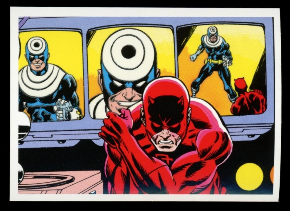 DAREDEVIL vs BULLSEYE 2021 Marvel Versus Embossed Glow Sticker #152 *Qty