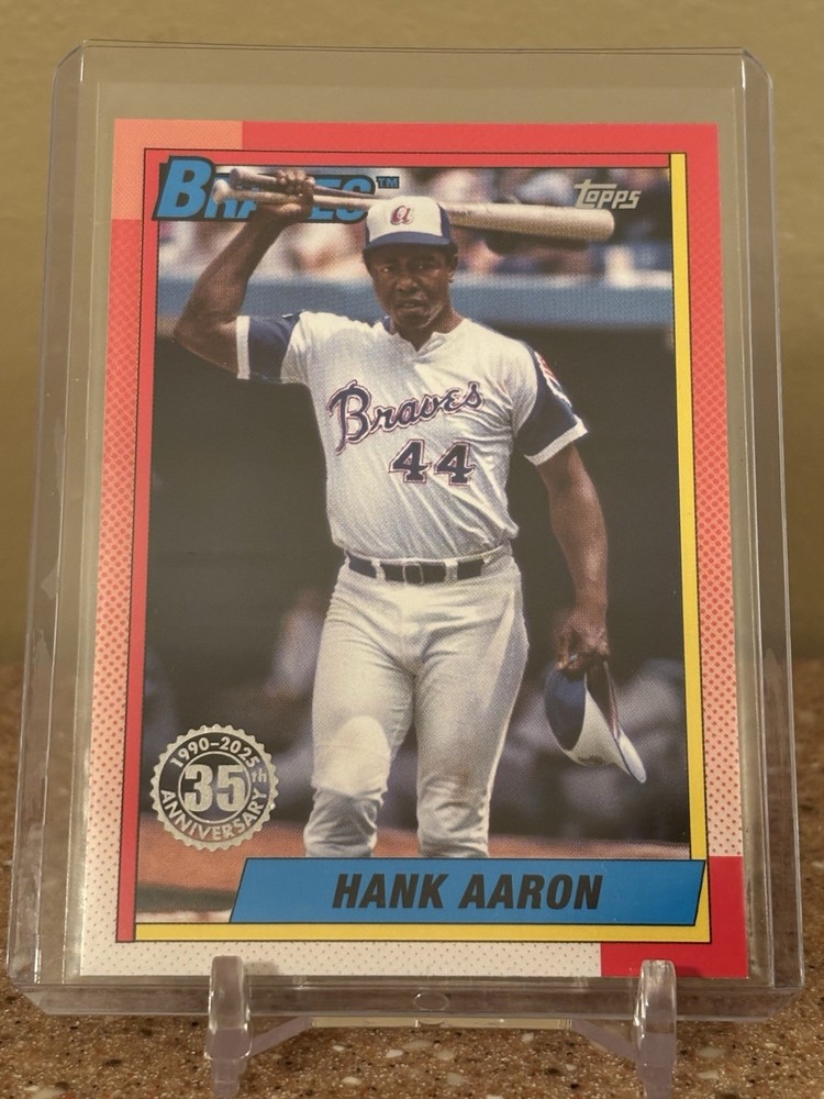 2025 Topps Hank Aaron Atlanta Braves 1990 Tribute Card #T90-14