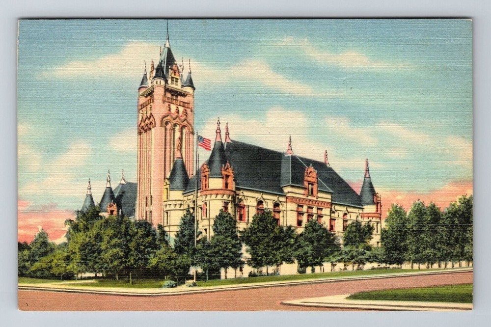 Spokane WA-Washington, Spokane County Court House, Vintage Postcard