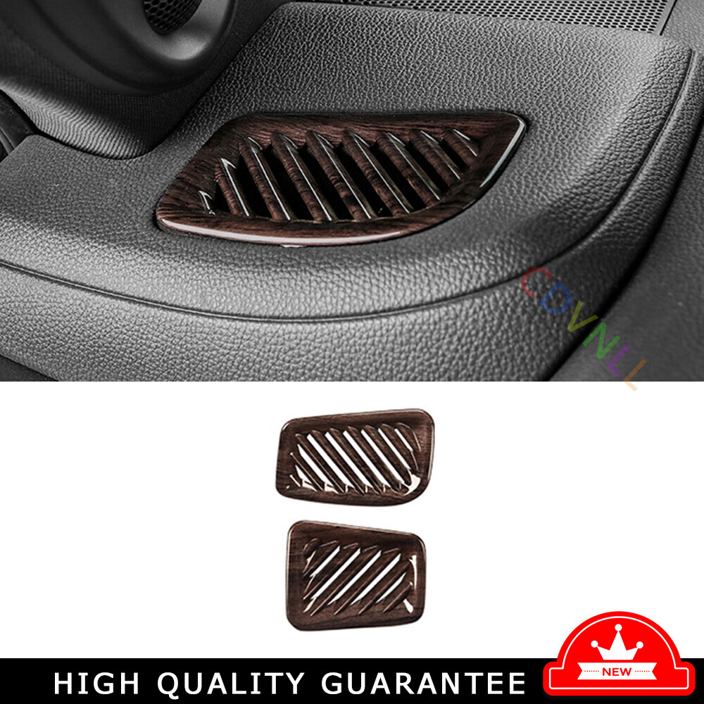 Dashboard L&R Air Outlet Vent Trim 2* For Toyota Highlander 2020-2022 Brown Wood