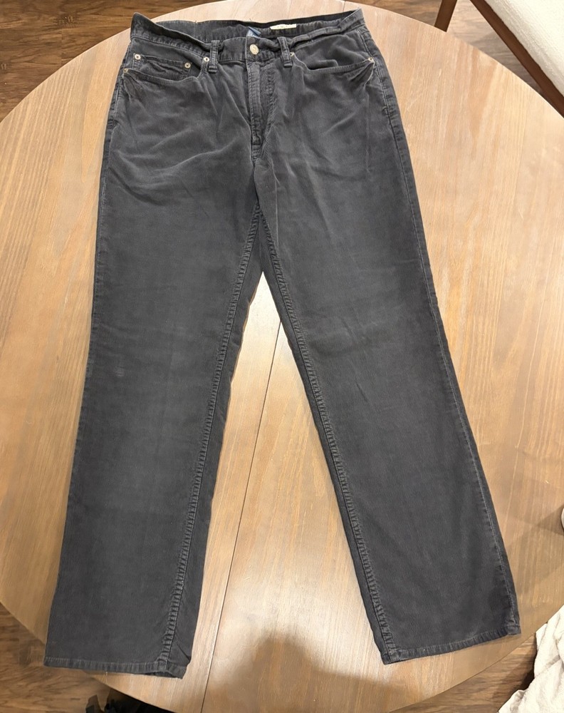 Polo Ralph Lauren Men's Black Corduroy Cotton Straight Leg 32x30