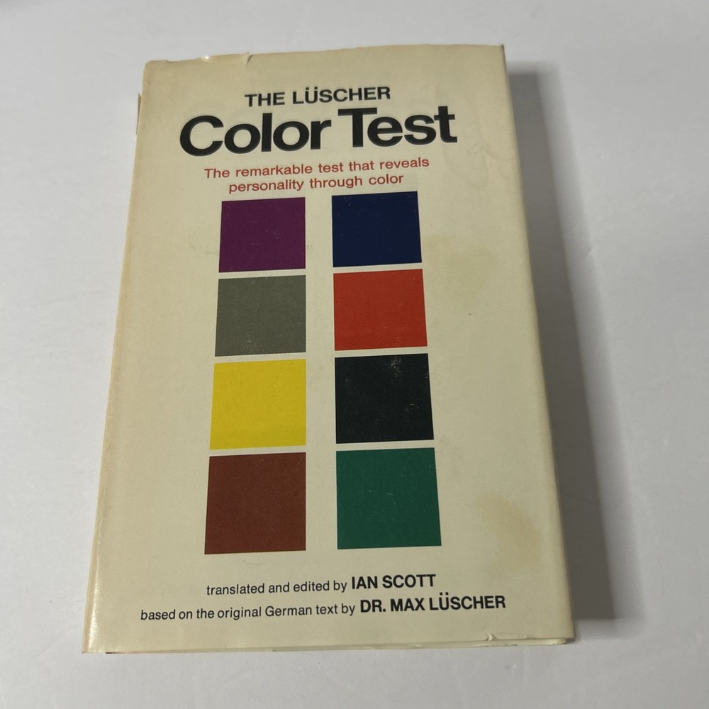 The Luscher Color Test HC DJ Book 1969  - 1st Printing