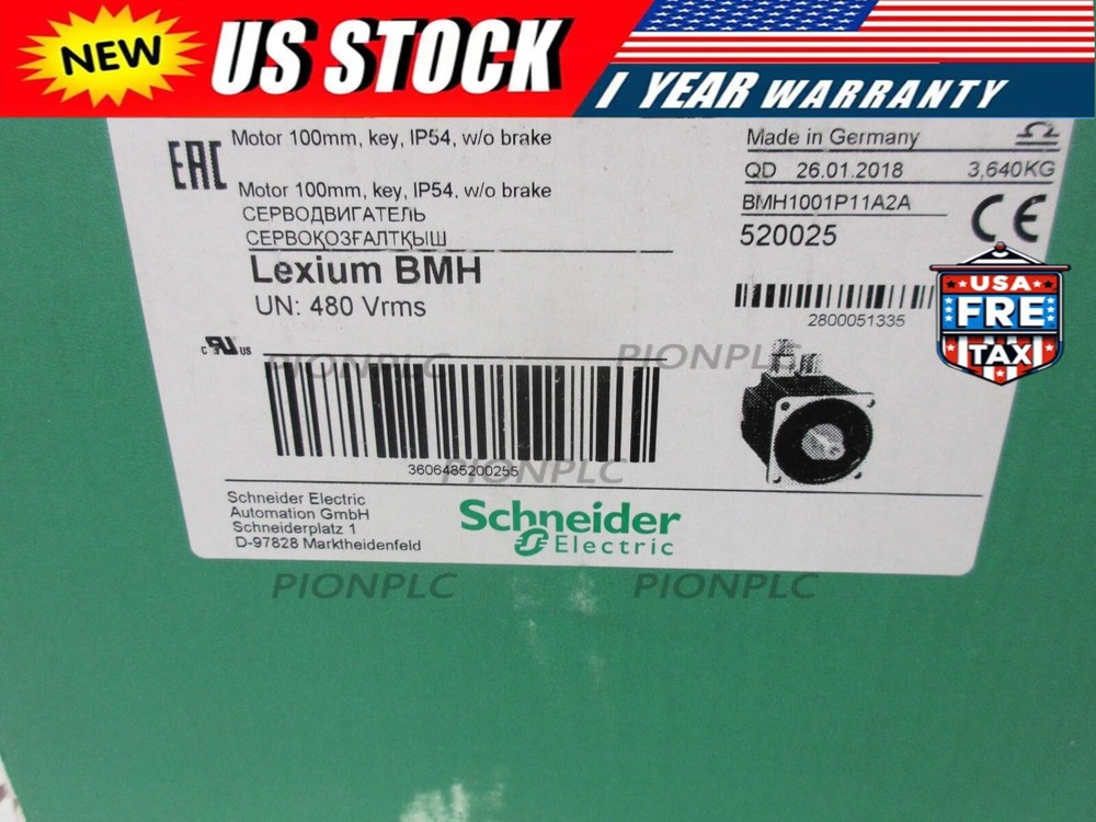 Schneider Electric Lexium BMH1001P11A2A Servo Motor 100mm, key, IP54 w/o Brake
