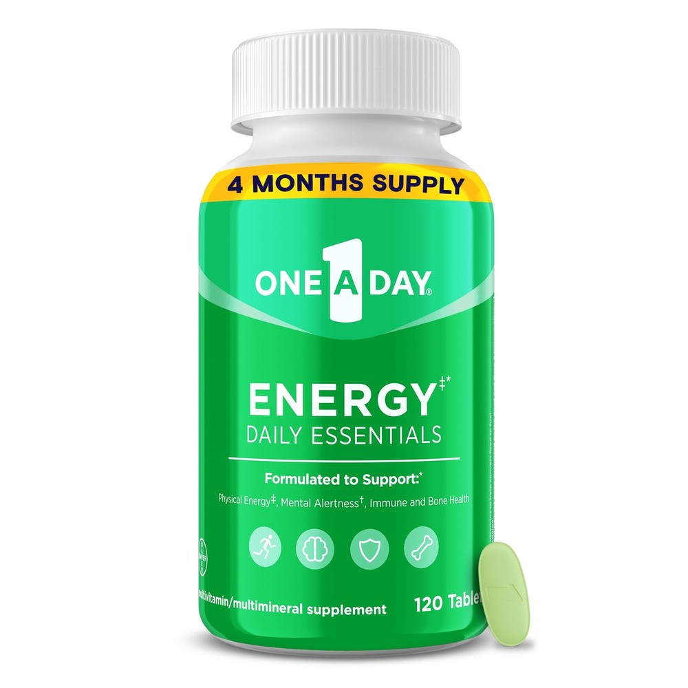 One A Day Energy Multivitamin 120 Ct with B12, Caffeine, Immune Support