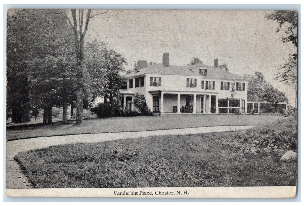 1920 Vanderbilt Place Chester New Hampshire NH Posted Antique Postcard