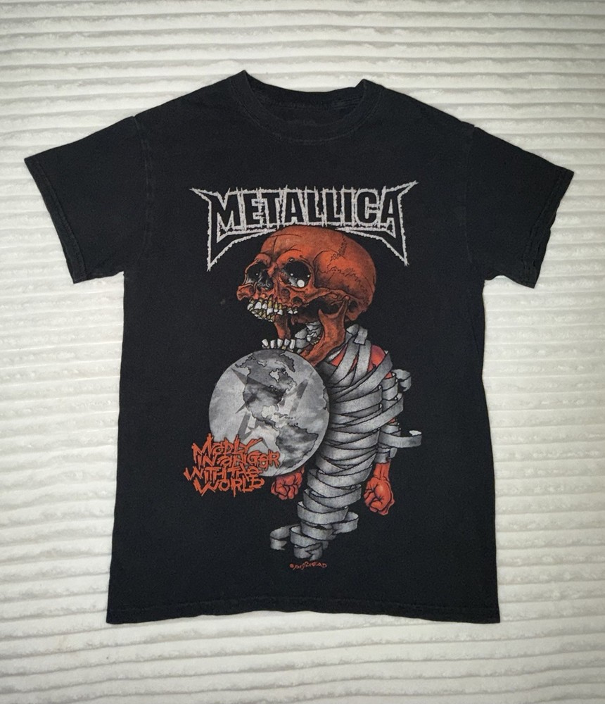 Metallica Madly In Anger With The World Graphic T Shirt Pushead Artwork Small