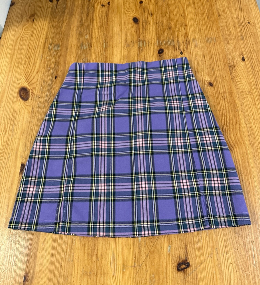 J Galt Women Skirt Purple Plaid Short Academia Schoolgirl Preppy size Small