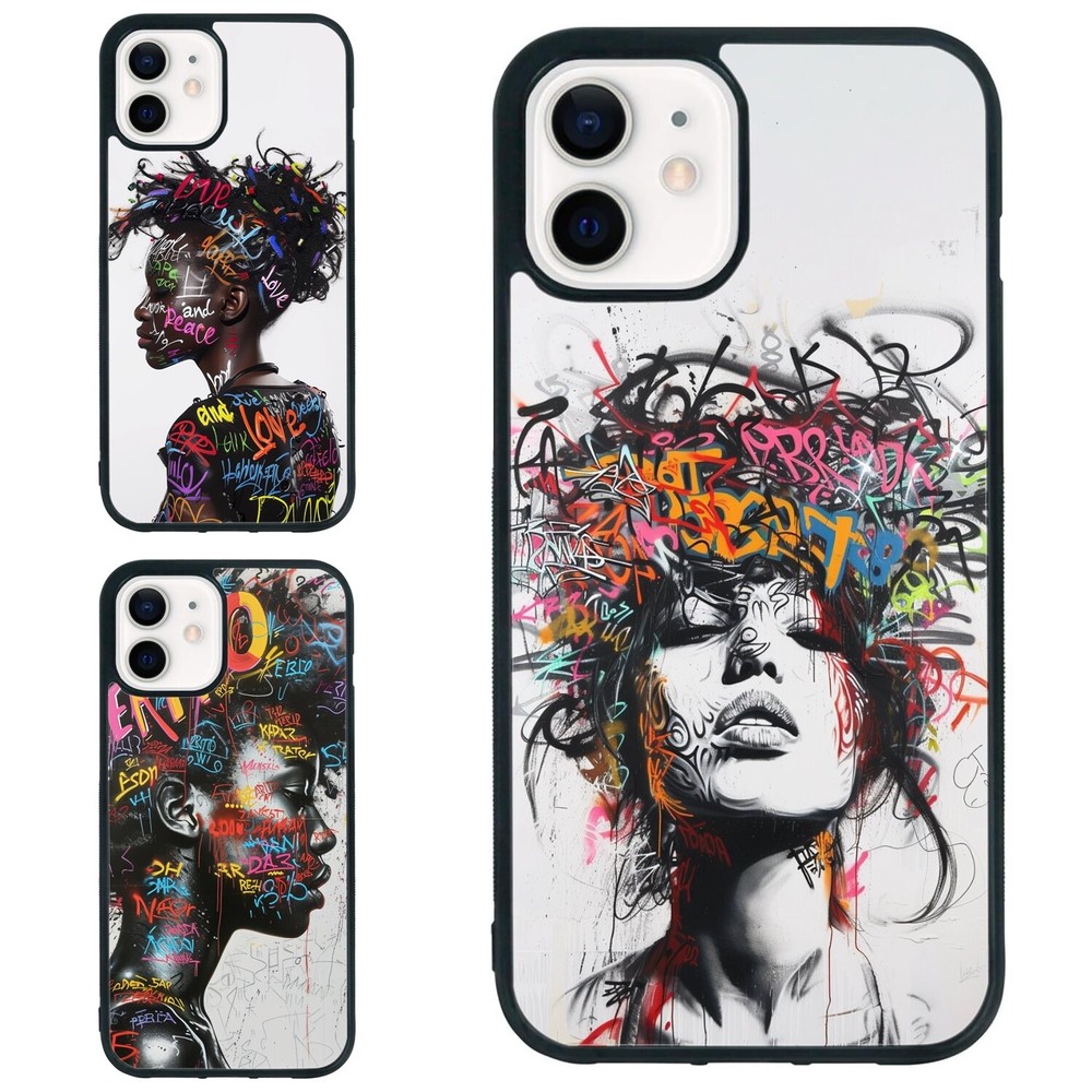 woman wildstyle graffiti attractive Cover For iPhone XS XR 6 7 8 Plus SE 2nd 3rd